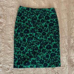 Boden | Green and Navy Pencil Skirt | US 4R